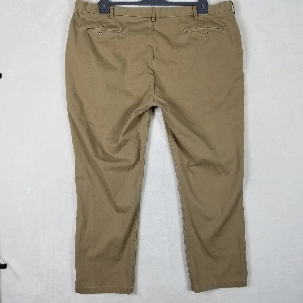 Polo Ralph Lauren Chino Pants Mens 46 Khaki Tan Classic Fit 100% Cotton RN 41381